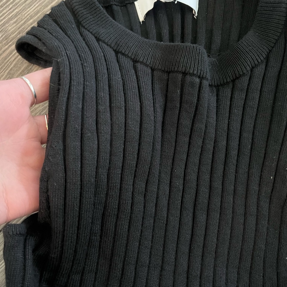 Black Ribbed Dress - Picture 4 of 4